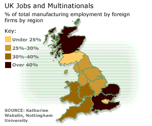 More jobs are created in the Southeast